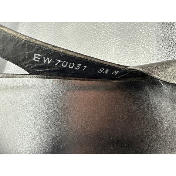 Stuart Weitzman Platform Slingback Peep-toe High Heels in Gunmetal Gray Size 8.5 - Picture 7 of 8